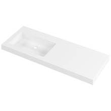 Essential Accessible 1200mm Gloss White Composite Wall Hung Basin